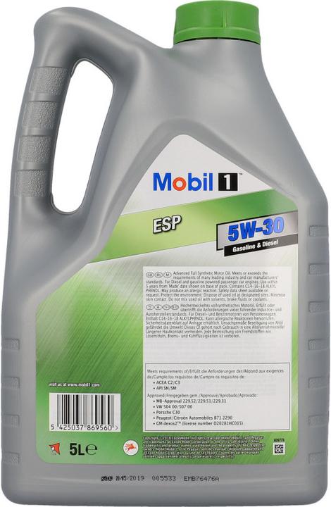 Produktbild mobil ESP 5W-30 (5 l, SAE 5W-30)