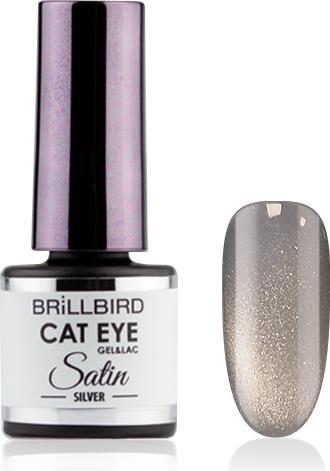 Produktbild BrillBird Cat Eye SATIN - Silver 4ml (Rosa, Violett, Silber, Gel-Effekt Nagellack)