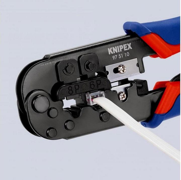 Actual product image Knipex Crimping Pliers for Western plugs (190 mm)