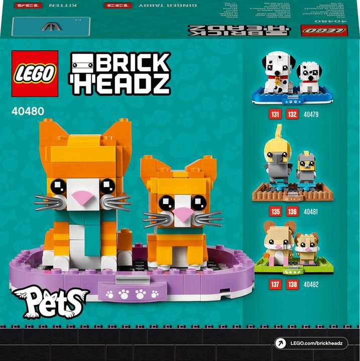 Image du produit LEGO BrickHeadz Chat rouge tigré 40480 (40480, LEGO Brickheadz)