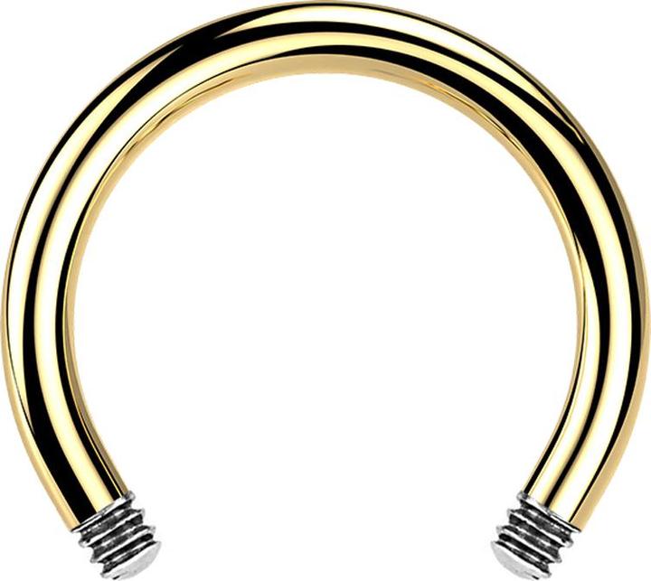 Image du produit Star Piercing Barre Circular Barbell dorée à l'or fin (Acier chirurgical 316L)