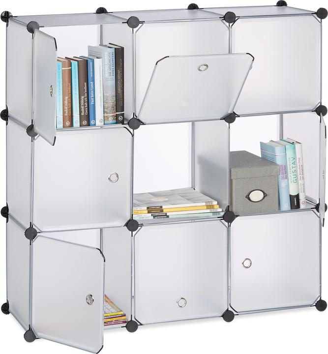 Actual product image Relaxdays Shelving Unit with Doors (32 x 95.5 x 95.5 cm)