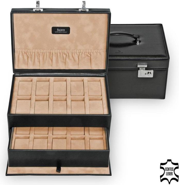Produktbild Sacher 3020.010443 - Uhrenkoffer new classic schwarz Leder