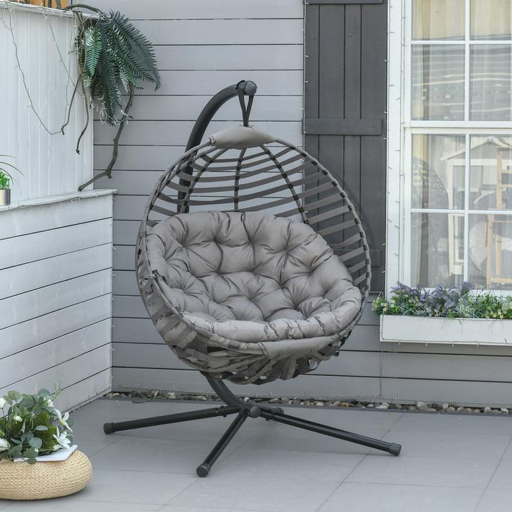 Image du produit Outsunny Fauteuil suspendu avec coussin (120 kg)