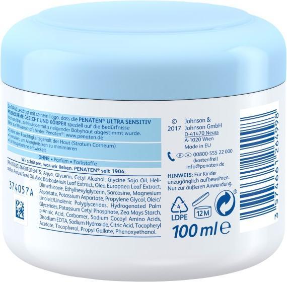 Produktbild Johnson & Johnson ultra sensitive Gesicht und Körper ohne