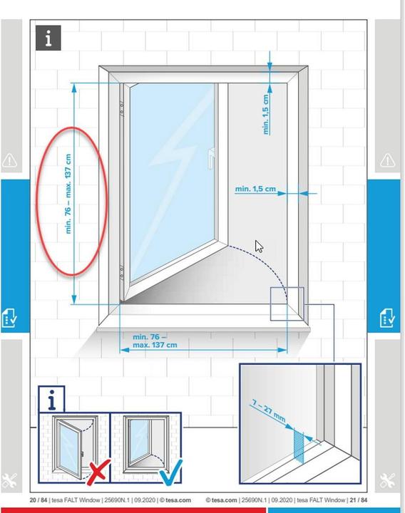 Produktbild tesa FALT Insektenschutz für Fenster, grössenverstellbarer Alu-Rahmen, faltbar (140 x 140 cm)