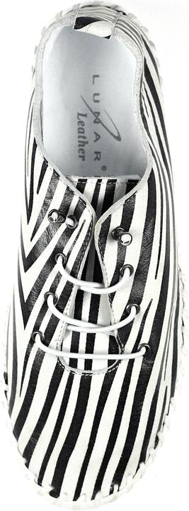 Produktbild Lunar Leinenschuhe St Ives Zebramuster Leder (40)