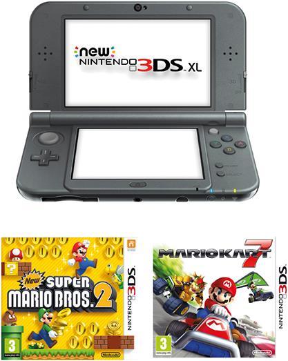 Produktbild Nintendo New 3DS XL + Mario Kart 7 + New Super Mario Bros. 2