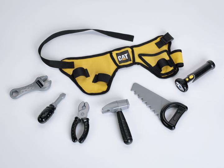 Actual product image Theo Klein 3222 CAT Tool Belt | With sturdy tools such as hammer, pliers and more. | Battery-powered flashlight