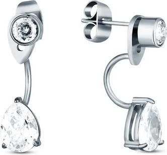 Vuch Elegant 2-In-1 Earrings With Cubic Zirconia Ally Silver