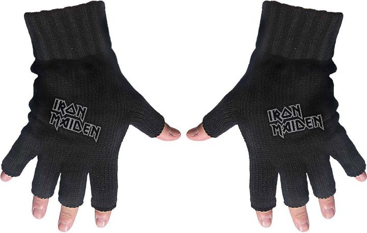 Iron Maiden Logo Fingerlose Handschuhe (One Size)