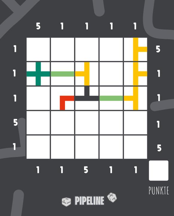 Produktbild Würfelspiel: Pipeline – Wer schafft die besten Verbindungen? (Deutsch)