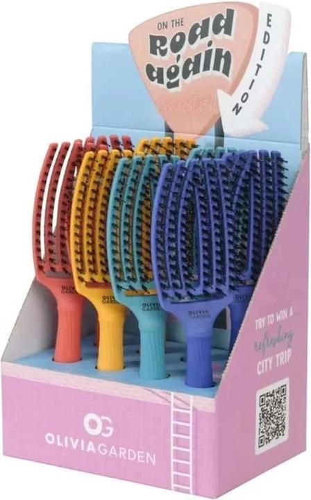 Image du produit Olivia Garden Fingerbrush Combo On The Road Again Borstel - Edition limitée - Diplayset 8 stuks (Talc)