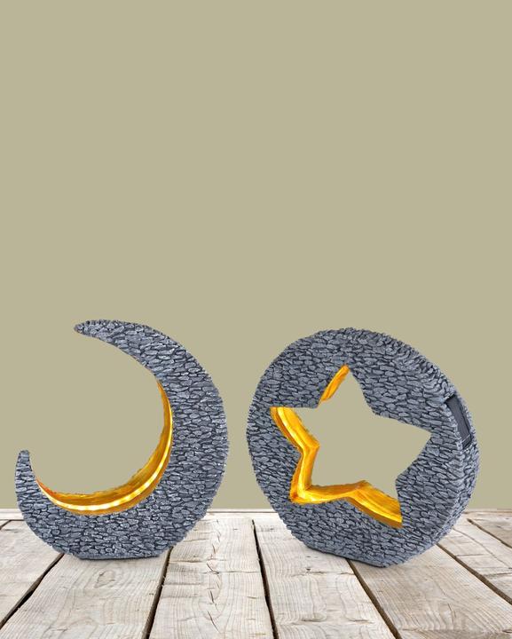 Actual product image Globo Solar light stone gray 25xLED (IP44)