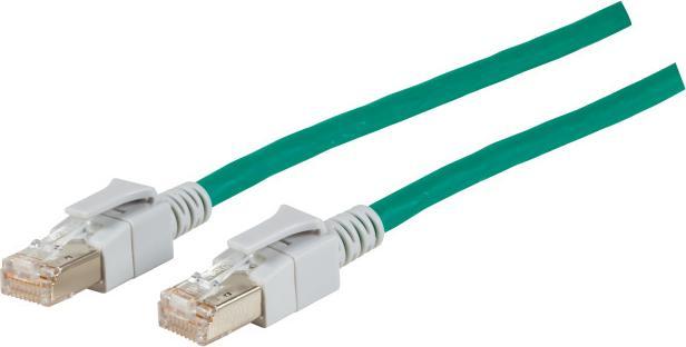 Produktbild EFB Elektronik Hersteller: RJ45 Patchkabel S/FTP, Cat.6A, VC LED, 1m, grün Das geschirmte Cat.6A RJ4 (S/FTP, CAT6a, 1 m)