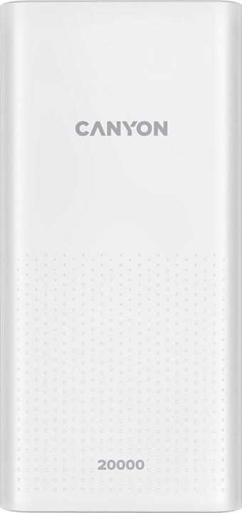 Produktbild Canyon Power bank PB-2001 20000 mAh White (20000 mAh, 20 W, 74 Wh)