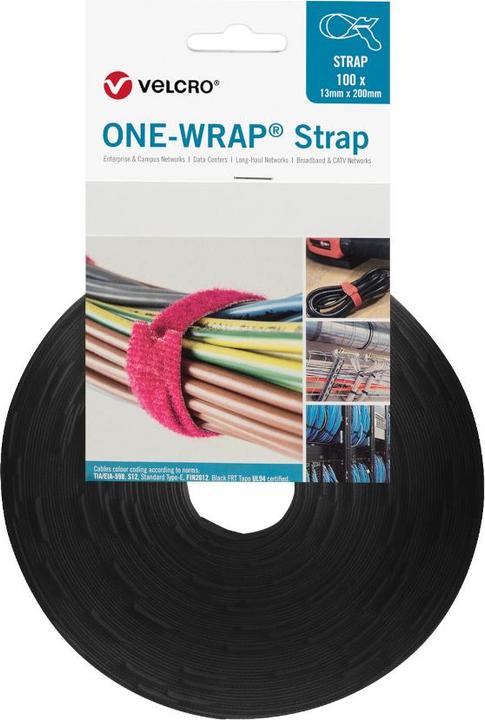 Produktbild Velcro brand One-Wrap Strap (Kunststoffkabelbinder, 200 mm, 100 Stk.)