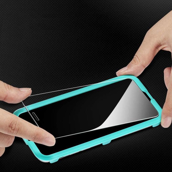 Actual product image Apfelkiste - Panzer Glas Displayschutzfolie mit Montagerahmen (2er Set) (2 Piece, Apple iPhone XS, Apple iPhone 11 Pro, Apple iPhone X)