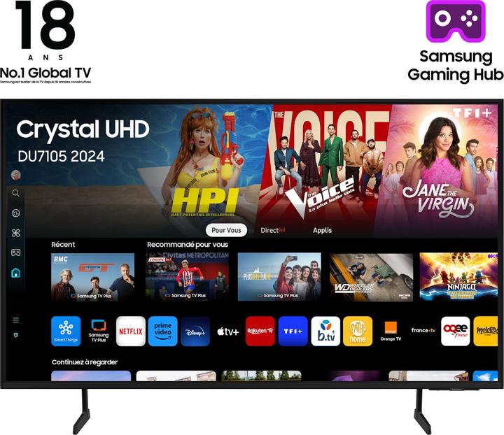 Image du produit Samsung TV Crystal UHD 85" DU7105 2024, 4K, Smart TV (85", LED, 4K)