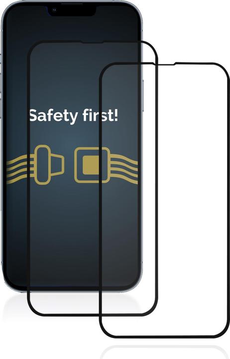 Actual product image Savvies Full-screen armoured glass screen protector (2 Piece, Apple iPhone 13 Pro Max)