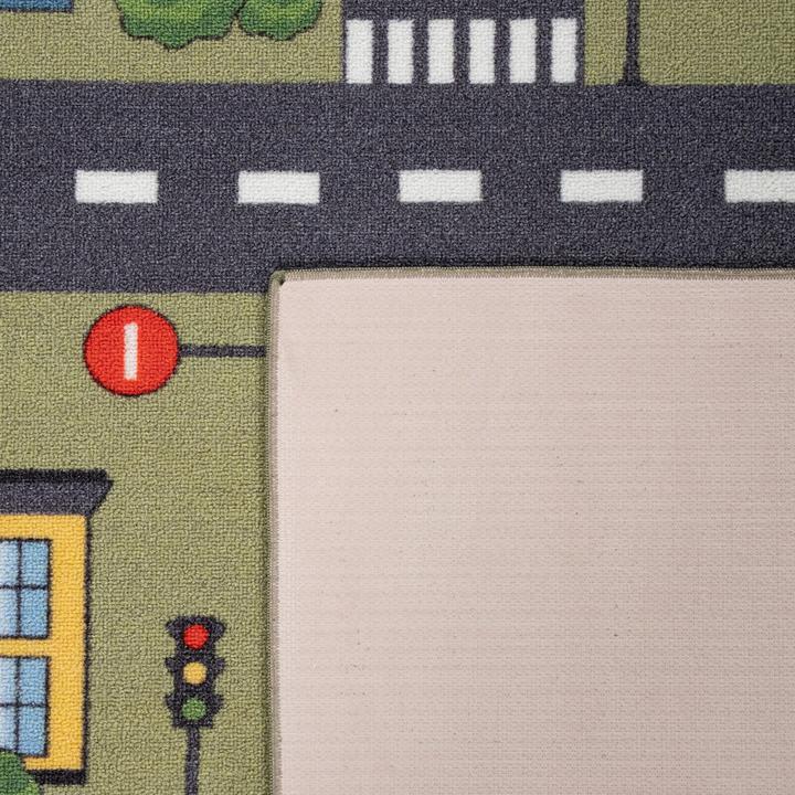 Produktbild Paco Home Teppich Kinderzimmer Kinderteppich Rutschfest Grau Rund (120 x 160 cm)