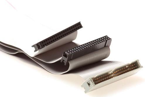 Actual product image IDE flatcable 2x IDC40 female - 1x IDC 40 male, 0.75 m