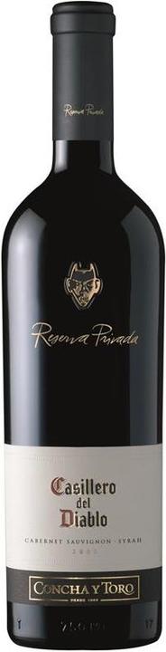 Actual product image Concha y Toro Casillero del Diablo RESERVA PRIVADA Cabernet/Syrah Chile (1 x 75 cl, 2017)