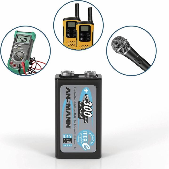 Actual product image Ansmann E-block (1 pcs., 9V Block, 270 mAh)