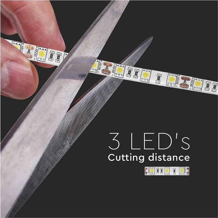 Produktbild V-TAC VT5050 LED Streifen SMD5050 60 LED 4500K IP65 5m (Weiss, 500 cm, Indoor)