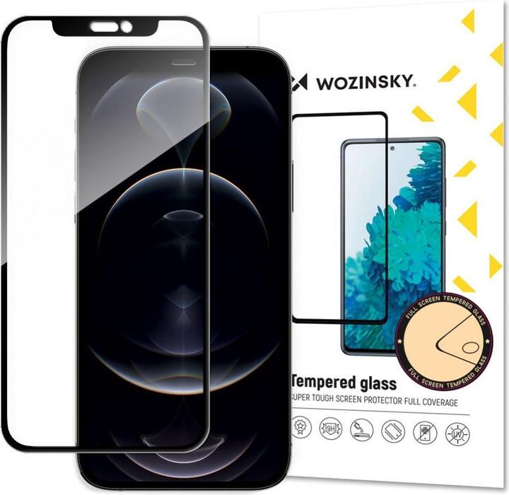 Wozinsky super-strong Full Glue full screen tempered glass with Case Friendly frame iPhone 14 / 13 P (1 Stück, Apple iPhone 13)