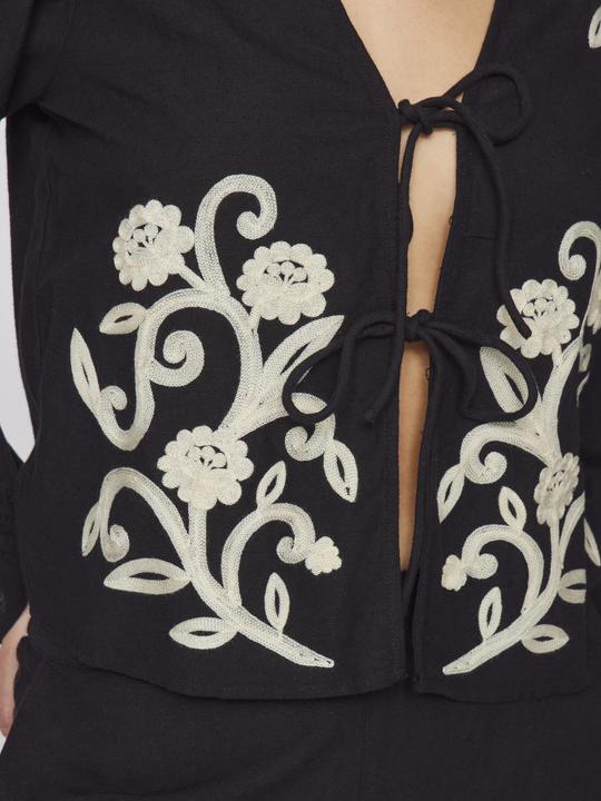 Actual product image Vila V-Ausschnitt Oberteil mit langen Ärmeln (38)