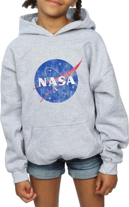 Produktbild Nasa Classic Insignia Logo Distressed Kapuzenpullover Mädchen (152, 158)