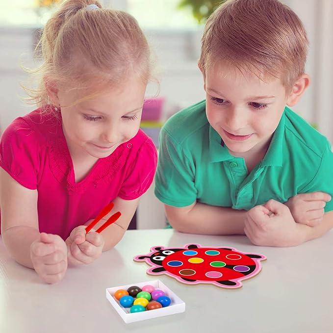 Immagine prodotto Activity Board Perline a clip classificazione dei colori abbinamento giocattolo bambini logica concentrazione