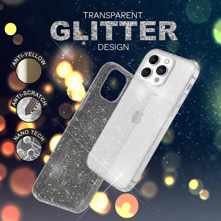 Produktbild Nalia Klare Glitzer Silikon Hülle (Apple iPhone 14 Pro Max)