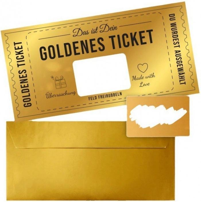 I Am Creative Golden Ticket DIY Gutschein Rubbellos (1 Stk.)