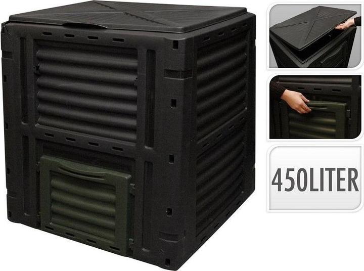 Produktbild GreenGarden Gartenkomposter 450L 80x 80x 81cm schwarz (450 l)