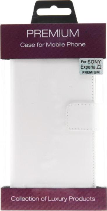 Actual product image NoName Slim Leather Book Case for Sony Xperia Z2 - white (Sony Xperia Z2)