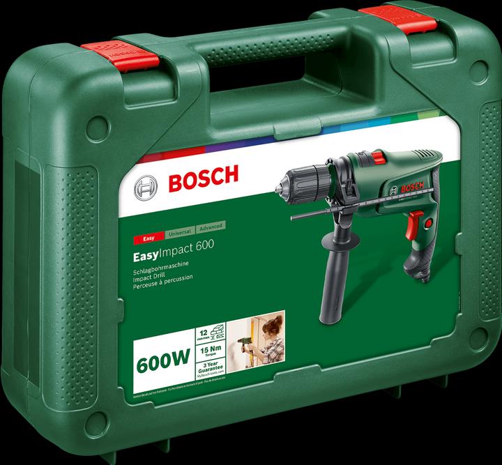 Produktbild Bosch Home & Garden Schlagbohrmaschine EasyImpact 600 mit Tragekoffer (Netzbetrieb)