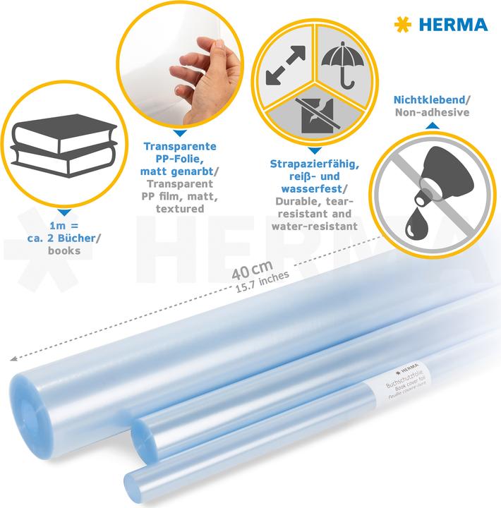Actual product image HERMA Book protection film