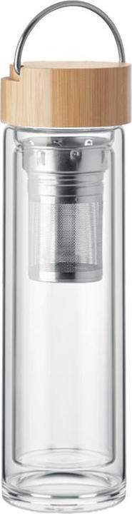 Actual product image MidOcean Batami Glass Double Wall 400ml Water Bottle (0.40 l)