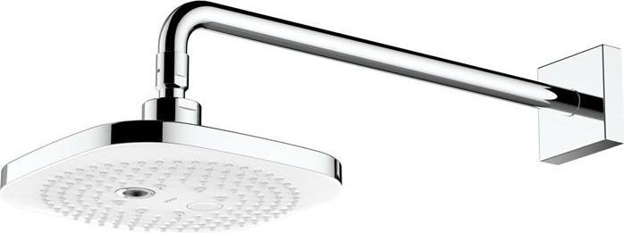 Produktbild TOTO Kopfbrause eckig Comfort Wave, Warm Spa weiss/chrom (2 Strahlarten, 12.20 l/min)