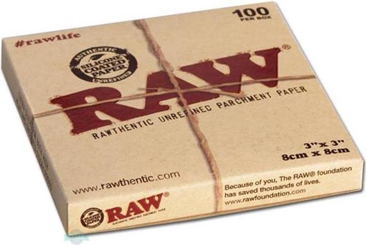 Actual product image HBI RAW Parchment Square 8cm x 8cm 100pcs