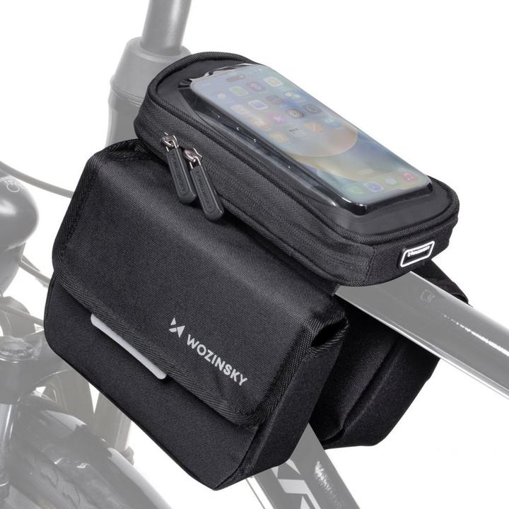 Actual product image iLike frame bike bag bicycle pannier waterproof phone case 1.5l (1.50 l, Frame bag)