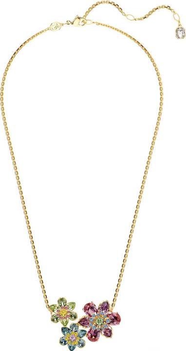 Produktbild Swarovski Idyllia Halskette Verschiedene Schliffe Blume Mehrfarbig Gold (Swarovski Metall)