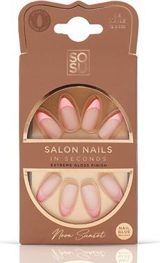Immagine prodotto Sosu Cosmetici - Unghie artificiali Neon Sunset (Unghie da salone) 24 pezzi