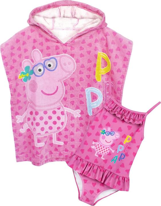 Produktbild Peppa Pig Badeanzug und Poncho Set Mädchen (98)