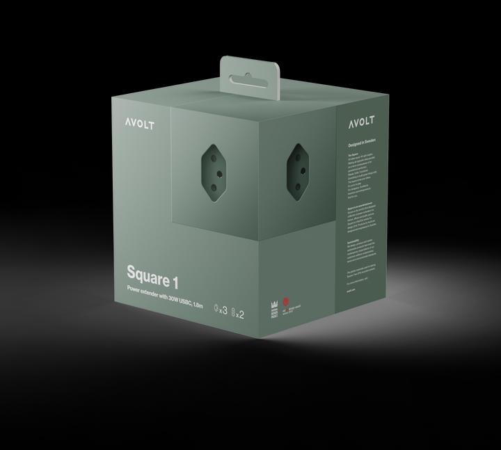 Actual product image Avolt Square 1 (5 x, Type 13, USB-C, 1.80 m)