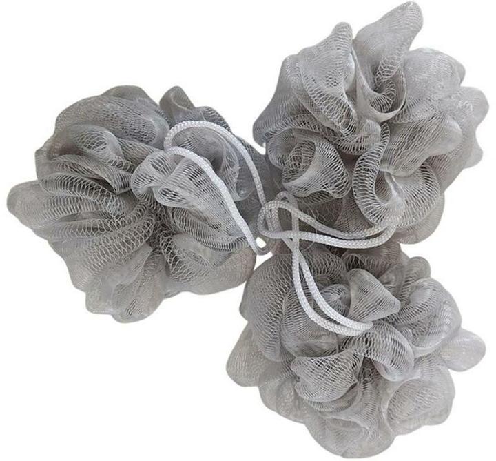 Immagine prodotto MSV Spugna per doccia 3 pezzi, 10 x 10 cm, grigio