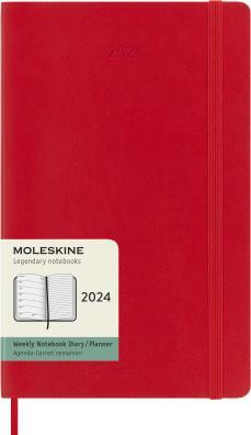 Produktbild Moleskine 12 Monate Wochen Notizkalender 2024, Large/A5, Scharlachrot (A5, Harter Einband, Englisch)