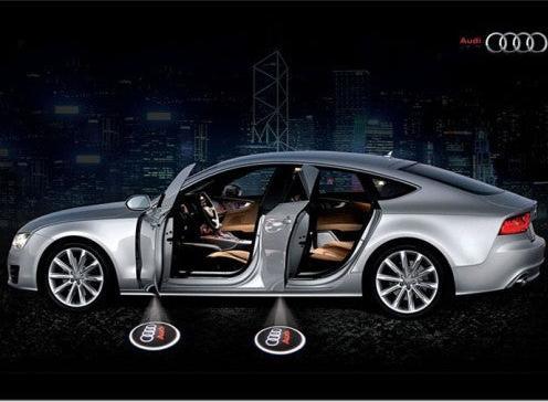 Actual product image Hermex LESER AUDI LOGO Asphalt PROJECTOR BEAMER LED SMD Door Light Tuning Car Deco